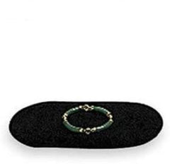 Oval Jewelry Pads in Black Velvet 4 x 7 Inches - Lot of 10