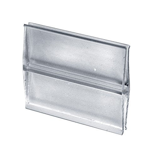 H Channel Holders in Clear 2 L x 1.625 H x 0.125 Thick Inches - Count of 20