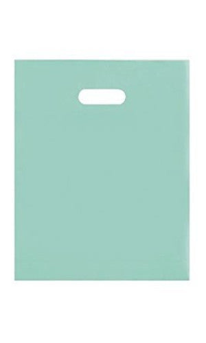 Plastic Medium Merchandise Bags in Aqua 12 x 15 Inches - Case of 250