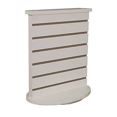 Slatwall Countertop Spinner Display in White 18 W x12 D x21.5 H Inches