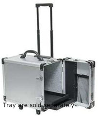 Aluminum Rolling Jewelry Cases 16.375 L x 9.375 W x 13.5 H Inches with Handle