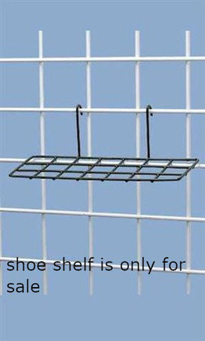 Shoe Shelves in Black 10 L x 4 W Inches for Wire Grid - Lot of 10
