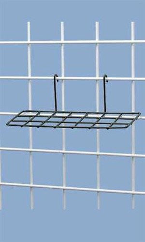 Shoe Shelves in Black 10 L x 4 W Inches for Wire Grid - Lot of 10