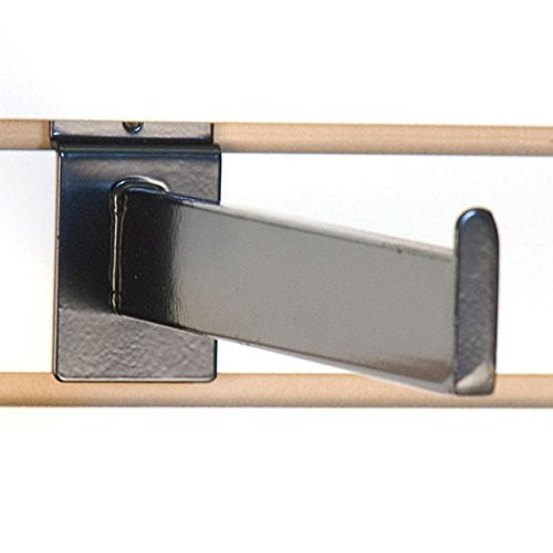 Rectangular Tubing Faceouts in Black 12 Inches Long for Slatwall - Count of 8