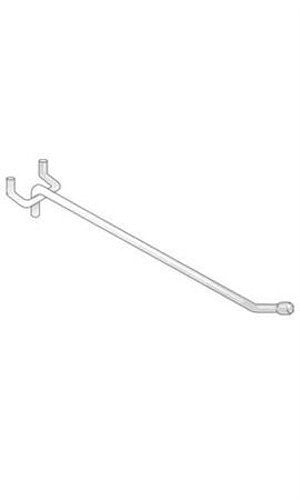 Peg Hooks in Chrome 10 Inches Long for Pegboard - Pack of 20