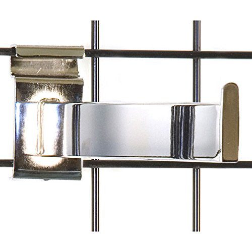 Rectangular Tube Gridwall Faceouts in Chrome 12 Inches Long - Pack of 10