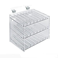 3 Tier Display Tray in Clear 12 W x 8.5 D x 10.5 H Inches with 24 Compartments