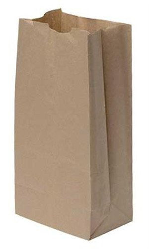Natural Kraft Large Paper Bags 7.63 x 4.5 x 13.75 Inches - Case of 1000