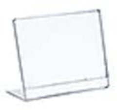 L Shape Sign Holders in Clear 3.5 W x 3.5 H Inches - Count of 10