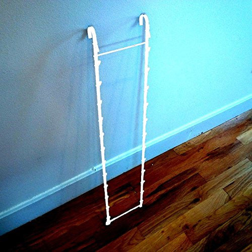 Double Hanging Clipper Display Rack in White 32 x 6.5 Inches