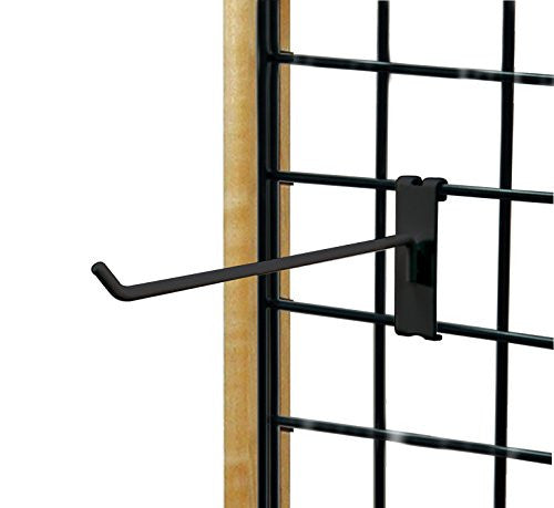 Grid Hooks in Black 12 Inches Long for Gridwall - Count of 25