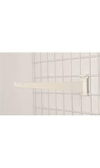 White Metal Shelf Brackets 12 Inches Long for Wire Grid - Box of 25
