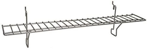 Wire Shelves in Chrome 23 W x 4 D Inches for Slatwall - Box of 4