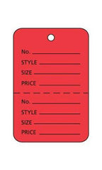 Unstrung Coupon Small Price Tags in Red 1.25 W x 1.875 H Inches - Count of 1000