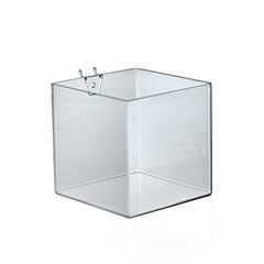 Cube Shaped Bins in Clear 6 W x 6 D x 6 H Inches - Lot of 4