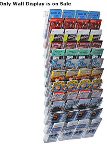 48 Pockets Wall Mount Brochure Holder 18 W x 59.25 H Inches