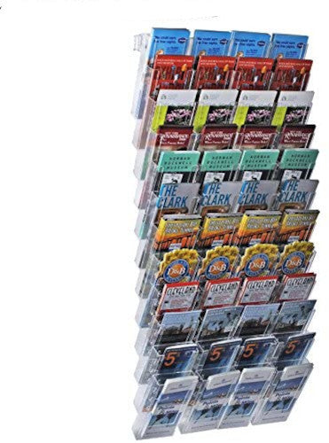 48 Pockets Wall Mount Brochure Holder 18 W x 59.25 H Inches