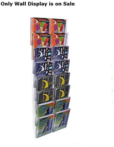 16 Pockets Modular Wall Mount Display 19 W x 51.75 H Inches