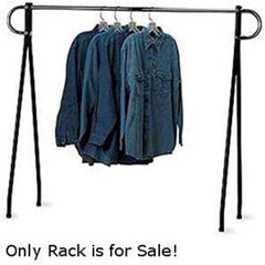 Single Rail Clothing Rack in Black 60 H x 60 W Inches