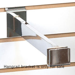 Slatwall Hangrail Bracket in Chrome 12 Inches Long