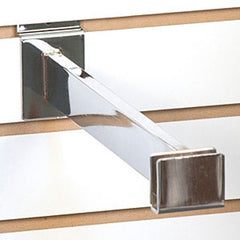 Slatwall Hangrail Bracket in Chrome 12 Inches Long