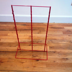 39 Clips Triple Round Strip Display Rack in Red 22 H x 14.5 W Inches