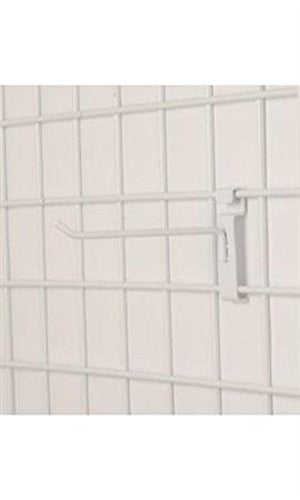 Peg Hooks in White 6 Inches Long for Wire Grid - Box of 25