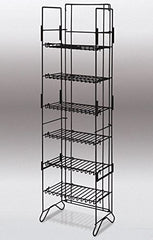 6 Shelf Compact Merchandiser Rack in Black 52 H X 13.5 W X 8.75 D Inches