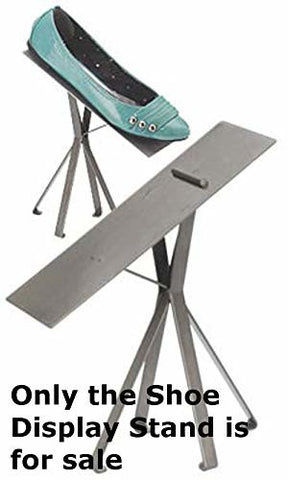 Shoe Display Stand in Raw Steel 8 Inches Height