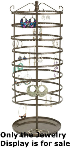 Boutique Round Rotating Jewelry Display in Steel 24 H Inches