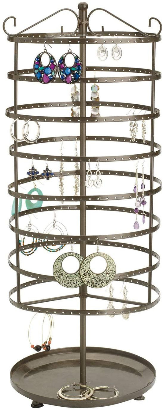 Boutique Round Rotating Jewelry Display in Steel 24 H Inches