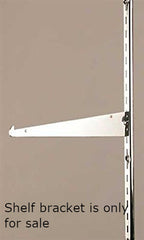 Metal Shelf Brackets in Chrome 12 Inches Long for 0.5 Inch Slot OC - Lot of 25
