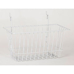White Wire Baskets 12 W x 6 D x 6 D Inches - Box of 5
