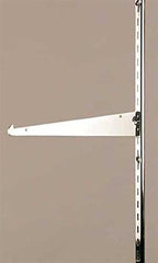 Metal Shelf Brackets in Chrome 14 Inches Long for 1 Inch Slot OC - Lot of 8