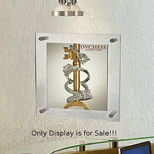 Clear Acrylic Sign Holder 11W x 14H Inches with Caps,Standoffs