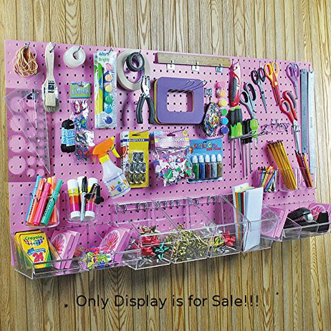 Pegboard Organizer Kit in Pink Including Display Panels