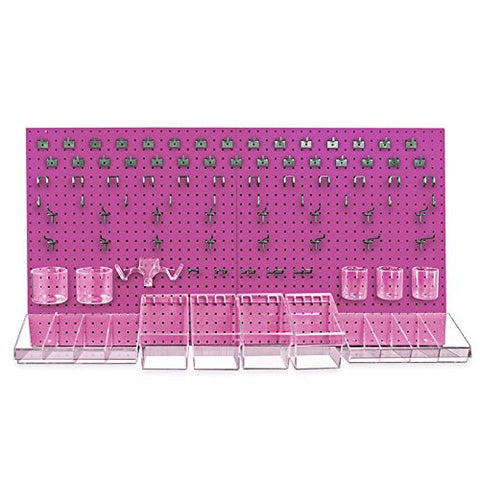 Pegboard Organizer Kit in Pink Including Display Panels