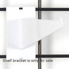 Gridwall Shelf Brackets in White 6 Inches Long - Box of 8