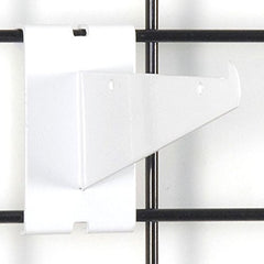 Gridwall Shelf Brackets in White 6 Inches Long - Box of 8