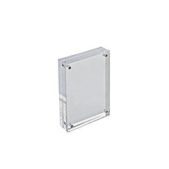 Acrylic Clear Block Sign Holder 4 x 6 Inches with Magnets