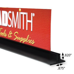 Double T Sign Holders in Black 0.875 W x 0.82 H x 7.875 L Inches - Box of 10