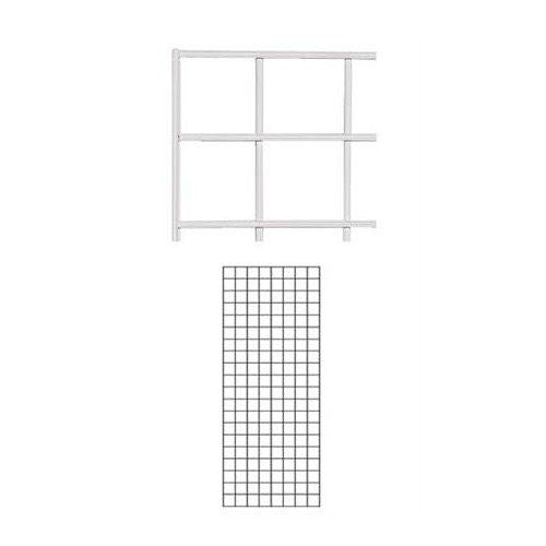 Wire Gridwall Panels in White 2 x 5 Feet - Pack of 2