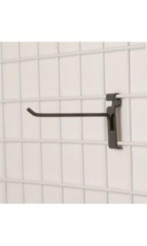 Peg Hooks in Black 6 Inches Long for Wire Grid - Count of 25