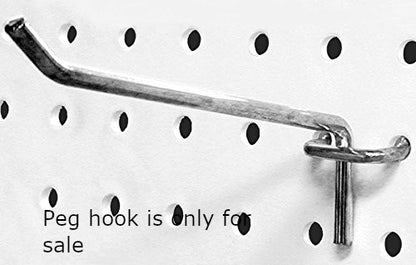 Pegboard Hooks in Chrome 8 Inches Long - Lot of 25