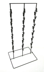 39 Clips Triple Round Strip Display Rack in Black 22 H x 14.5 W Inches