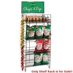 4 Shelf Adjustable Shelving Rack 24 W x 14 D x 53 H Inches with 2 Clip Strips