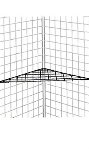Triangle Grid Shelf in Black 24 x 24 x 32 Inches