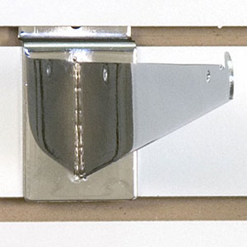 Slatwall Shelf Bracket in Chrome 10 Inches - Lot of 8