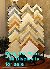 Steel Tube V Channel Floor Tile Display 65 H x 49 W x 23 D Inches
