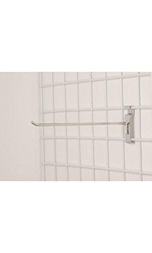 Chrome Peg Hooks 12 Inches for Wire Grid - Count of 50